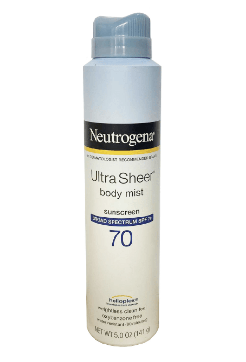 Kem chống nắng dành cho da khô Ultra Sheer Body Mist Sunscreen Broad Spectrum SPF 70