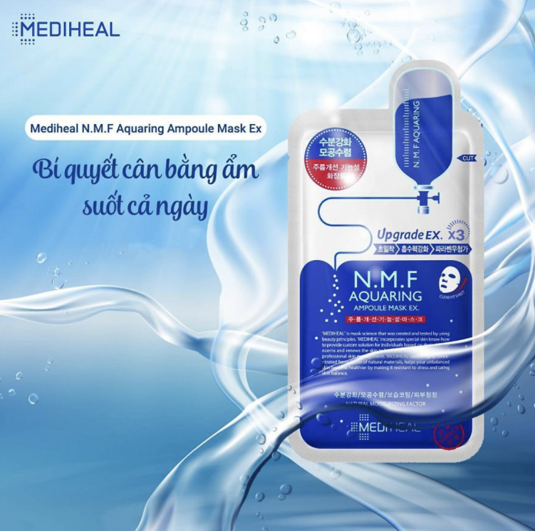 Mặt nạ dưỡng ẩm cho da khô Mediheal N.M.F aquaring Ampoule Mask