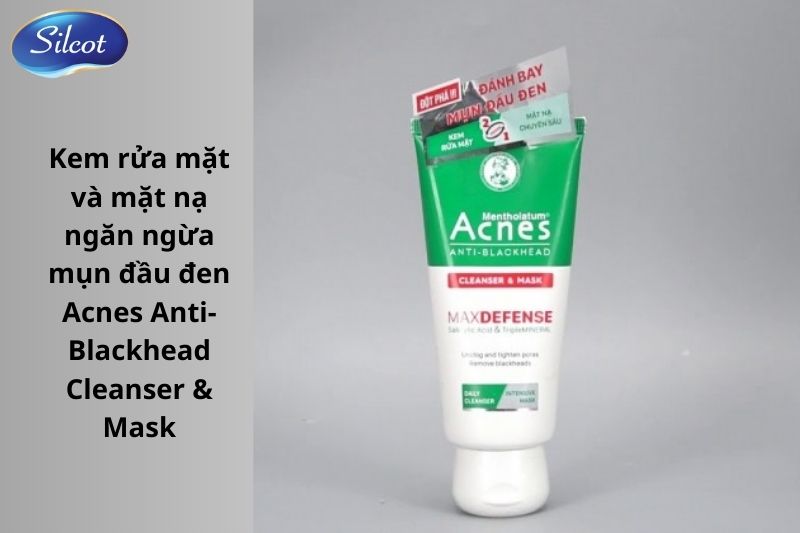 Kem rửa mặt và mặt nạ ngăn ngừa mụn đầu đen Acnes Anti-Blackhead Cleanser & Mask