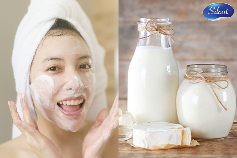 Cách rửa mặt bằng sữa tươi không đường giúp trắng da
