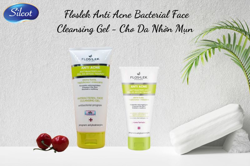 Sữa Rửa Mặt Floslek Anti Acne Bacterial Face Cleansing Gel - Cho Da Nhờn Mụn