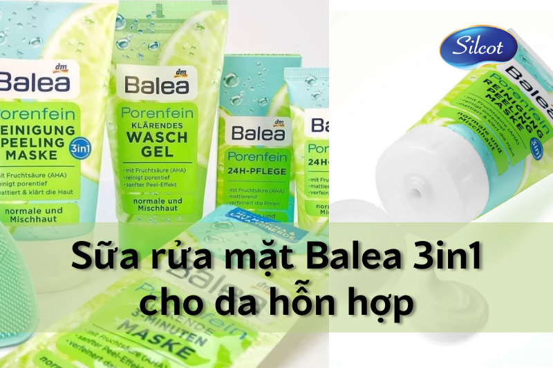 Sữa rửa mặt Balea 3in1 cho da hỗn hợp