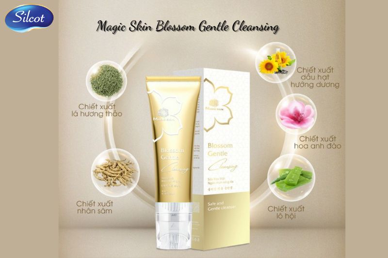 Sữa rửa mặt ngừa mụn trắng da Magic Skin Blossom Gentle Cleansing