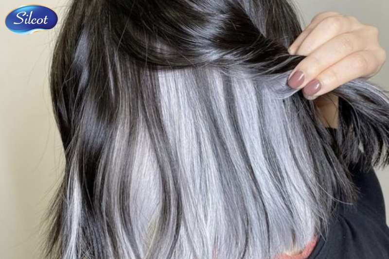 Nhuộm tóc hidden màu bạch kim