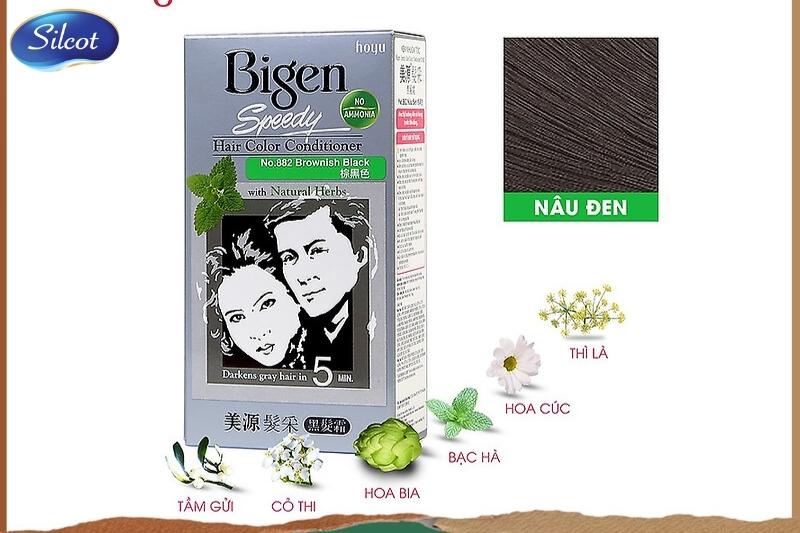Thuốc nhuộm tóc phủ bạc dạng kem Bigen Speedy Hair Color Conditioner 80ml Bigen Speedy