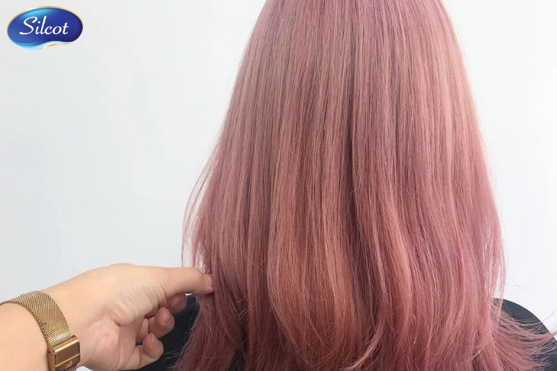 Tóc màu hồng tím khói