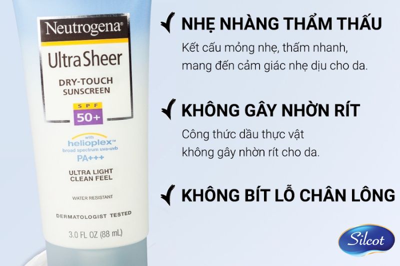 Kem Chống Nắng Neutrogena Ultra Sheer Dry Touch Khô Thoáng SPF 50 PA+++ 88ml