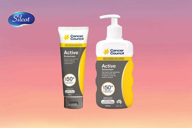 Kem chống nắng Cancer Council Active Sunscreen 110ml SPF50+PA++++
