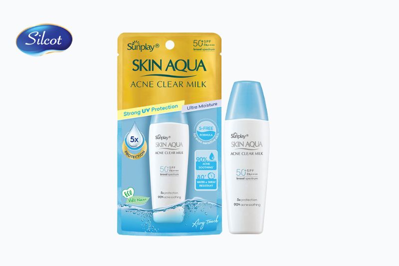 Skin Aqua nắp xanh - Acne Clear Milk 25g