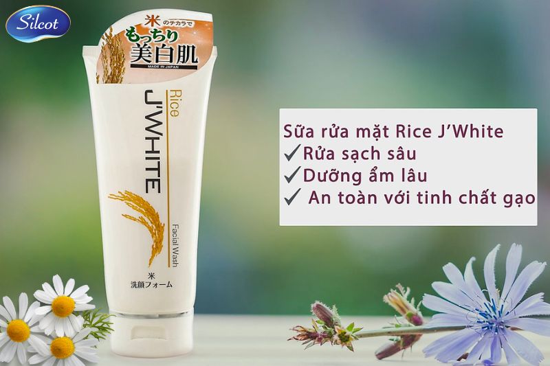 Sữa rửa mặt J’White Rice Facial Wash