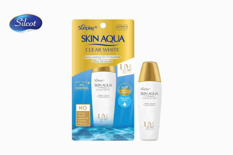 Sunplay Skin Aqua dưỡng da trắng mịn SPF 50PA++++ 25g