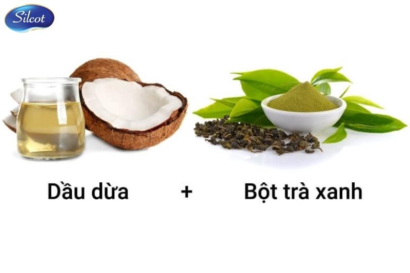 dầu dừa và trà xanh